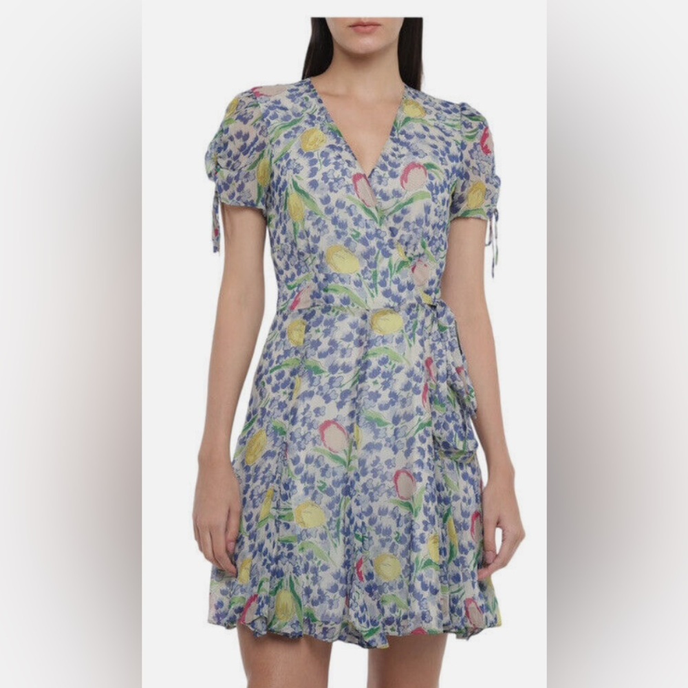 Polo Ralph Lauren‎ | Floral-Print Crinkle Wrap Dress Sz 8